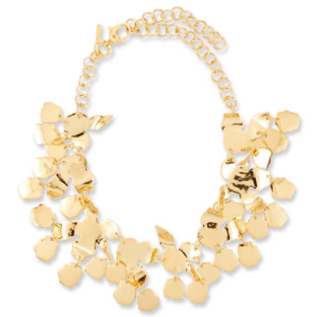 New Lele Sadoughi Gold “Lily” Necklace